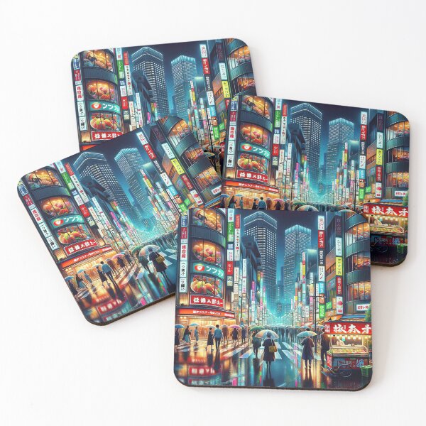 Item preview, Tokyo By Night - AI Art designed and sold by Oilix.
