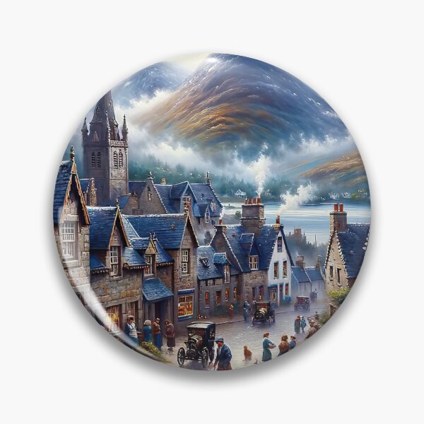 Artikelvorschau, Scotland Village – KI-Kunst entworfen und verkauft von Oilix.
