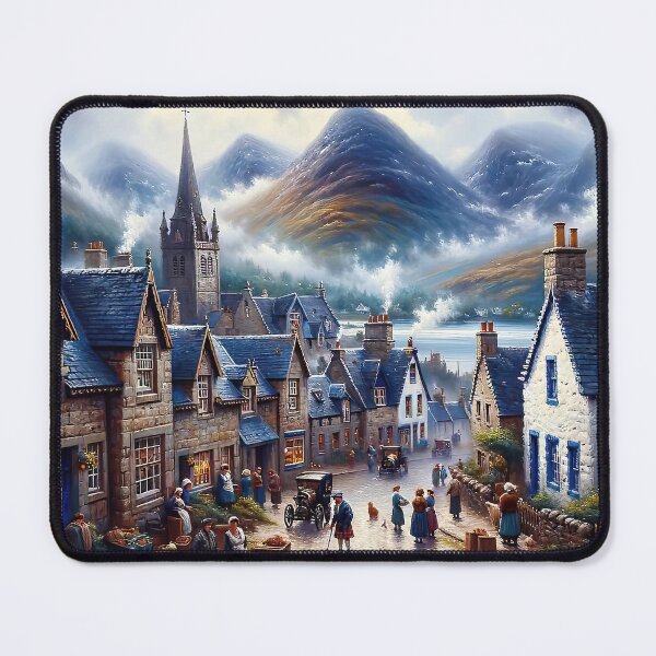 Item preview, Scotland Village - AI Art designed and sold by Oilix.