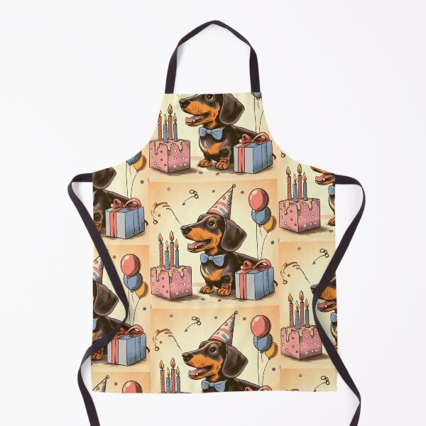 Item preview, Retro daschund celebrating birthday designed and sold by thebennington12.