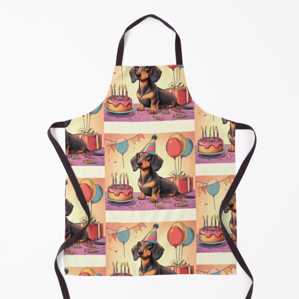 Item preview, Retro daschund celebrating birthday with cake designed and sold by thebennington12.
