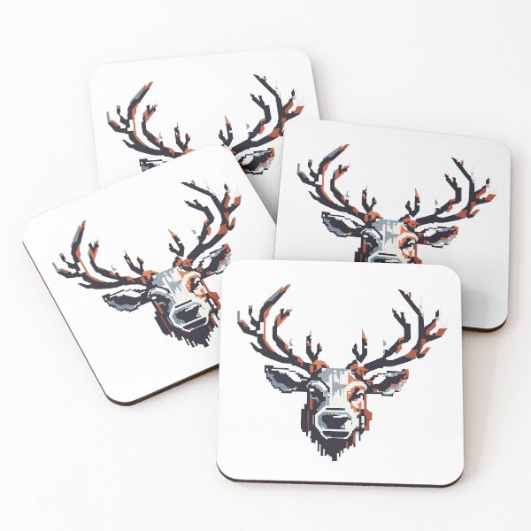 Item preview, Pixelated Reindeer - Minimalistic Winter Art. designed and sold by SandArtz.