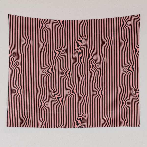 Item preview, Optical waves - black and Glamour Pink designed and sold by My-fake-places.