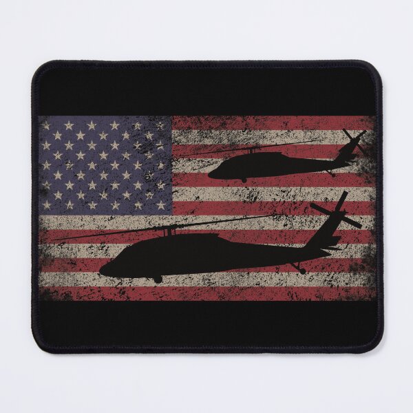 Item preview, UH-60 Black Hawk Helicopter Gift USA Vintage Patriotic American Flag designed and sold by MilitaryMart.