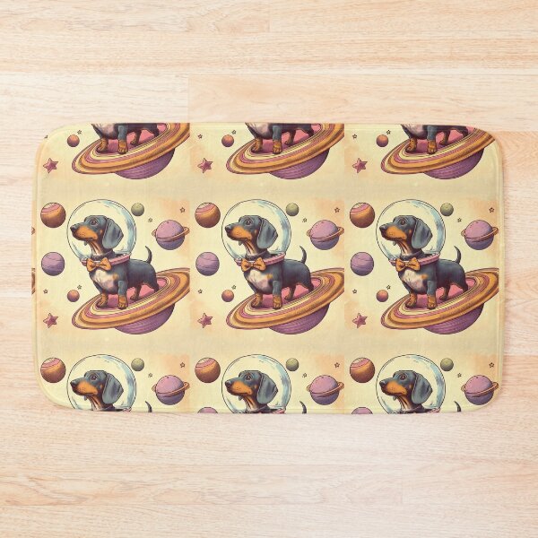 Item preview, Retro daschunds celebrating lost in space designed and sold by thebennington12.
