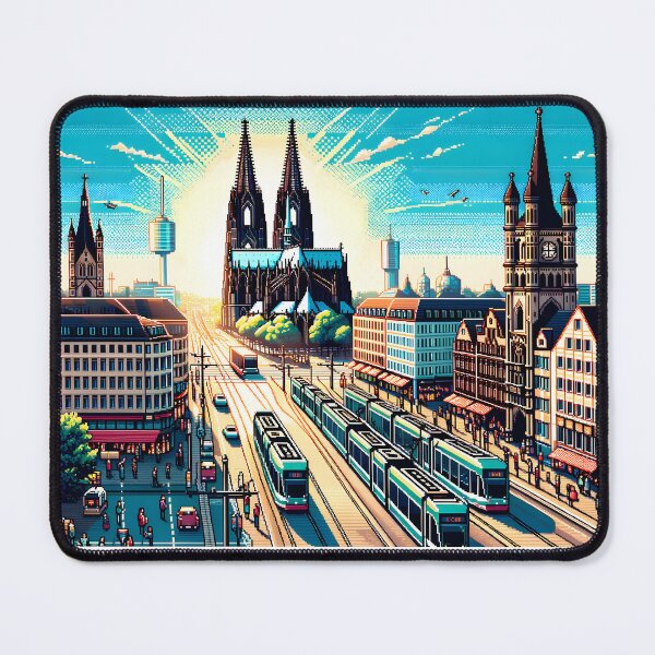 Item preview, Vibrant pixel art of Cologne landmarks designed and sold by Favorablegin.