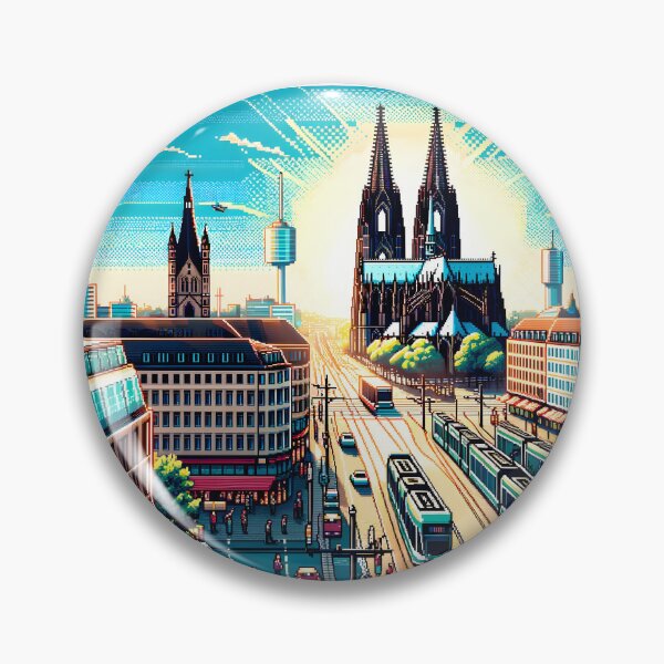 Item preview, Vibrant pixel art of Cologne landmarks designed and sold by Favorablegin.