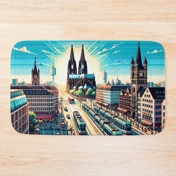 Item preview, Vibrant pixel art of Cologne landmarks designed and sold by Favorablegin.