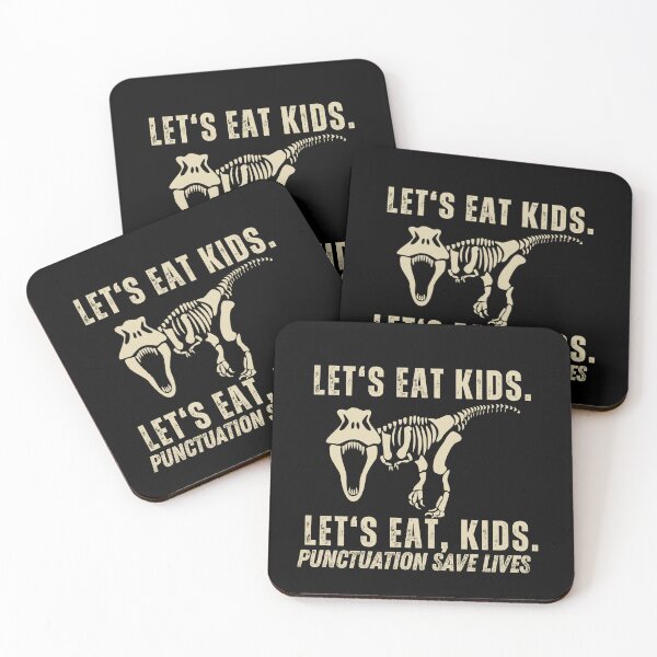 Item preview, "Lets Eat Kids Punctuation Saves Lives T-shirt: Funny Dinosaur Grammar Police Graphic Tee" designed and sold by Bend-The-Trendd.