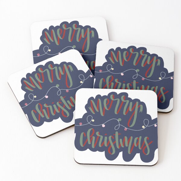 Item preview, Merry Christmas with elegant ribbon writing with twinkle lights designed and sold by adesignworld.