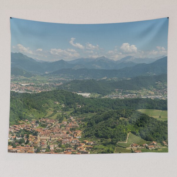 Item preview, Italian Countryside Aerial - Charming Small Towns and Lush Wooded Hills designed and sold by Georgia Mizuleva.