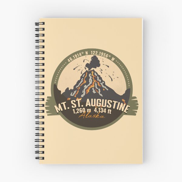 Item preview, Mount Saint Augustine Alaska Volcanoes Retro Badge Hiking Outdoor Adventure designed and sold by mountainfad.