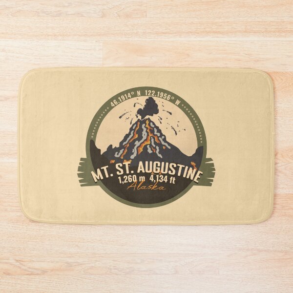 Item preview, Mount Saint Augustine Alaska Volcanoes Retro Badge Hiking Outdoor Adventure designed and sold by mountainfad.