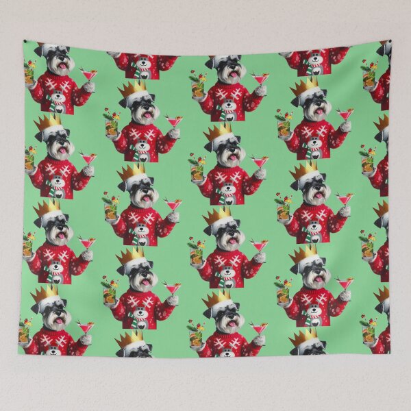 Item preview, Schnauzer festivo designed and sold by barksandsqueaks.