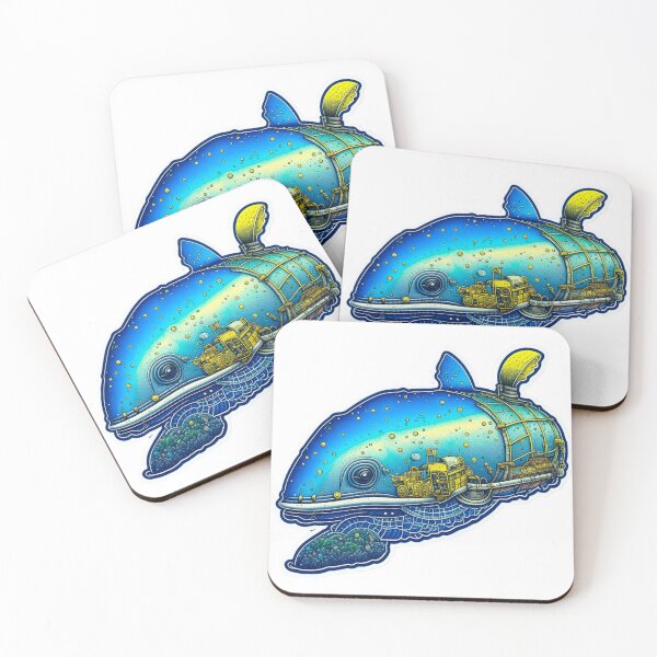 Item preview, The rococopunk bowhead whale sticker designed and sold by spoo-art.