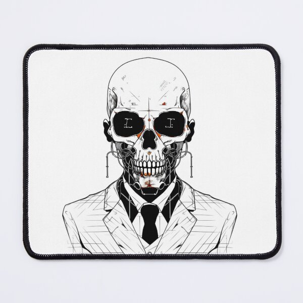 Item preview, Special agent "Skull" line art t-shirt design designed and sold by AiApparel24-art.
