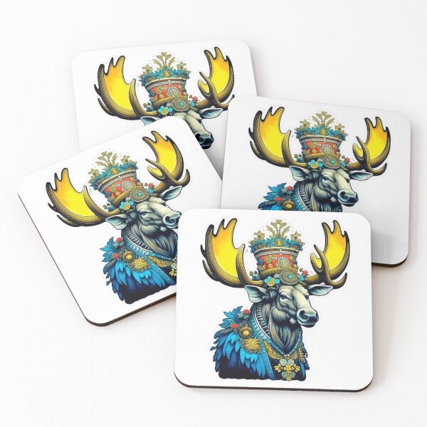 Item preview, The rococopunk moose sticker designed and sold by spoo-art.