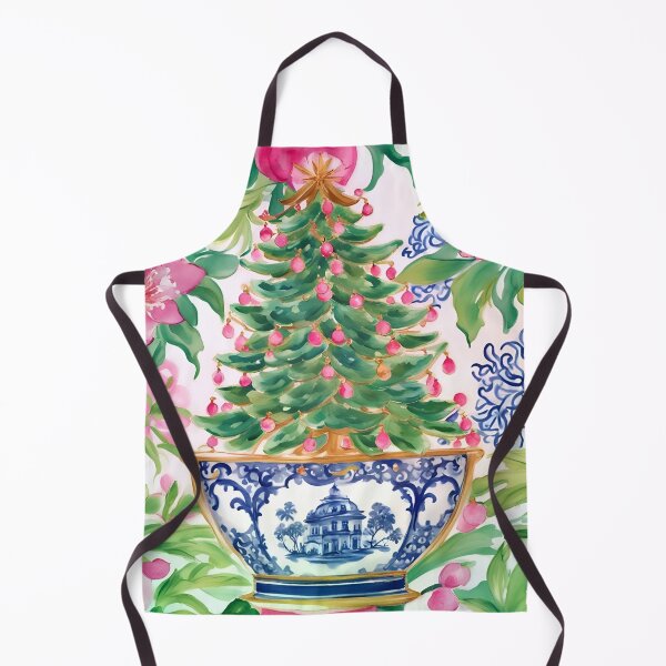 Item preview, Christmas tree in chinoiserie jar designed and sold by SophieClimaArt.