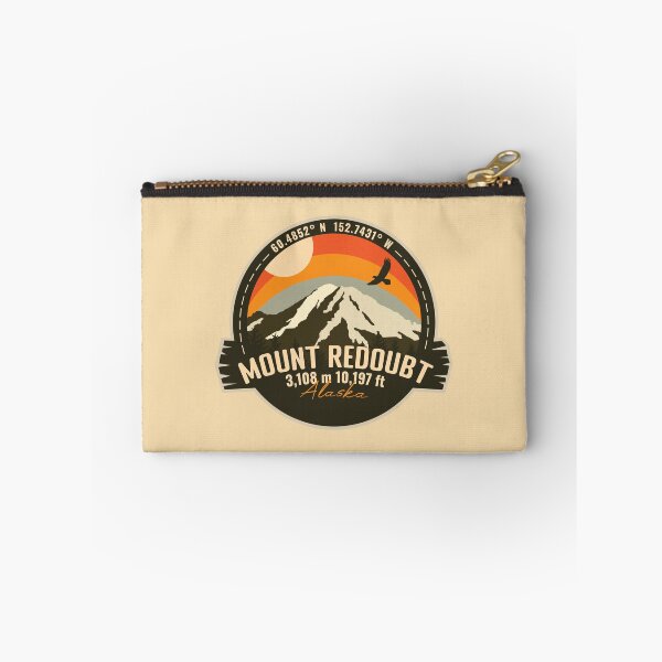 Item preview, Mount Redoubt Alaska Volcanoes Retro Badge Hiking Outdoor Adventure designed and sold by mountainfad.