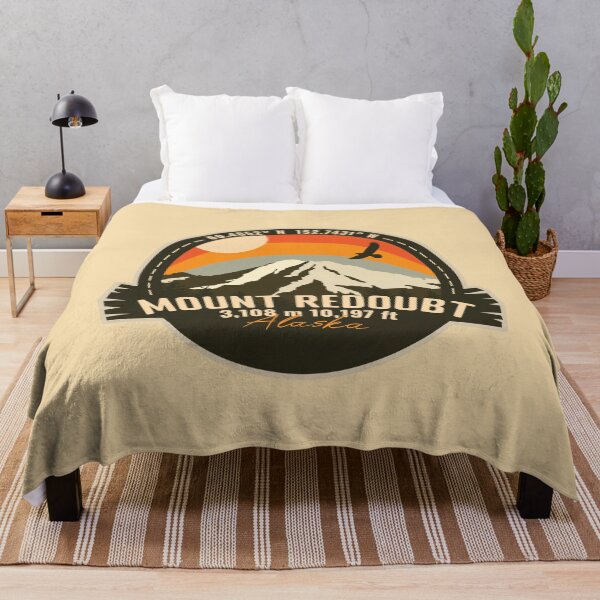 Item preview, Mount Redoubt Alaska Volcanoes Retro Badge Hiking Outdoor Adventure designed and sold by mountainfad.