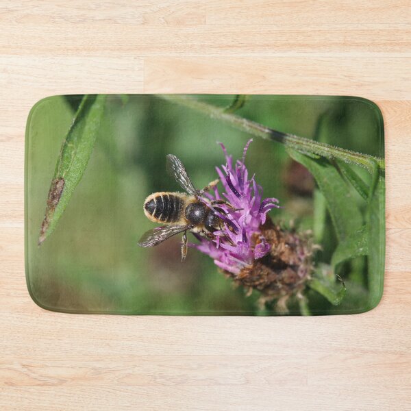 Item preview, Leafcutter bee on a thistle designed and sold by GreyFeatherPhot.