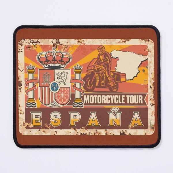 Item preview, Spain Motorcycle Tour Spanish Motorcycle Sticker T-Shirt 01 designed and sold by OuterShellUK.