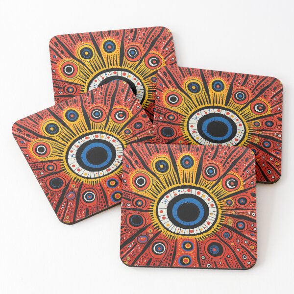 Item preview, Funky Orange Evil Eye Illustration with Bright Colors designed and sold by GulDesignCo.