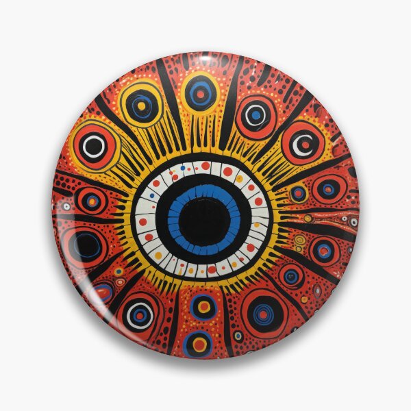 Item preview, Funky Orange Evil Eye Illustration with Bright Colors designed and sold by GulDesignCo.