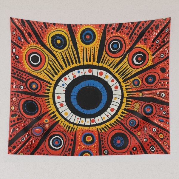 Item preview, Funky Orange Evil Eye Illustration with Bright Colors designed and sold by GulDesignCo.