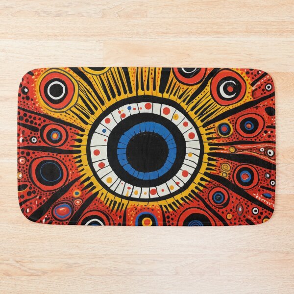 Item preview, Funky Orange Evil Eye Illustration with Bright Colors designed and sold by GulDesignCo.