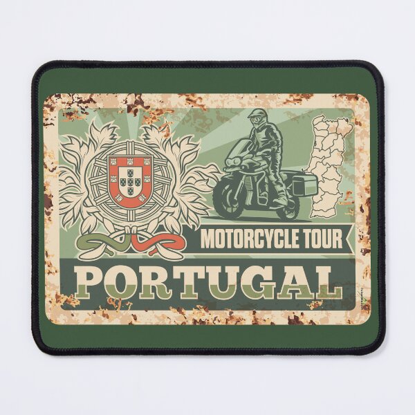 Item preview, Portugal Motorcycle Tour Portuguese Motorcycle Sticker T-Shirt 01 designed and sold by OuterShellUK.