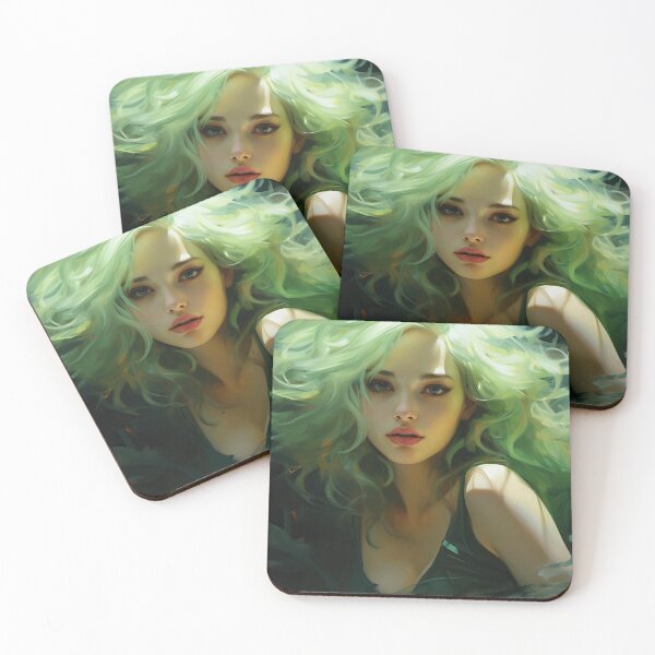 Item preview, Green hair girl designed and sold by Alenus.