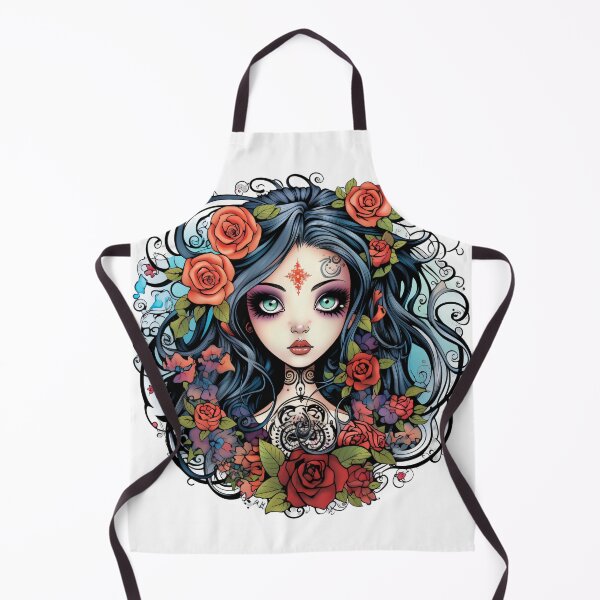 Item preview, Mysterious Tattooed Floral Lady designed and sold by Dannypryce.