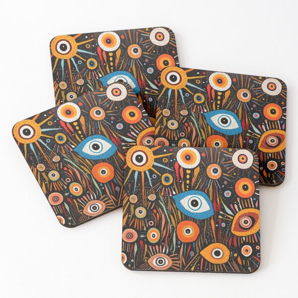 Item preview, Trippy Modern Evil Eyes Illustration with Bright Colors designed and sold by GulDesignCo.