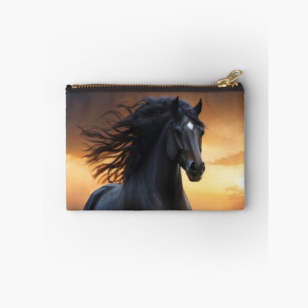 Aperçu de l'œuvre Photo d'un cheval noir dans le désert créée et vendue par Damian Sobczyk.