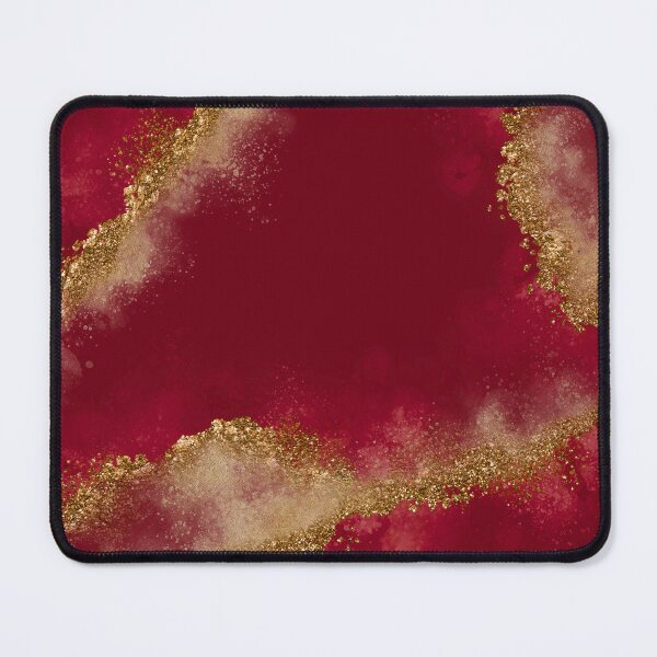Item preview, Golden Aura Deep Red Marble designed and sold by Hawa Shama.