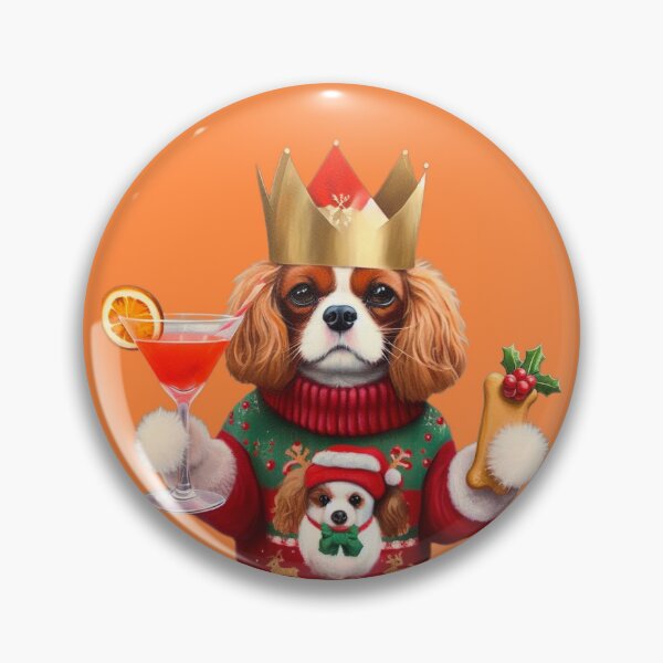 Artikelvorschau, Festlicher Cavalier King Charles Spaniel entworfen und verkauft von barksandsqueaks.