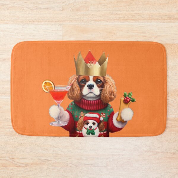 Item preview, Festive Cavalier King Charles Spaniel designed and sold by barksandsqueaks.