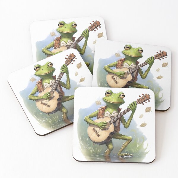 Item preview, Frog playing guitar in the water designed and sold by Remek-Design.