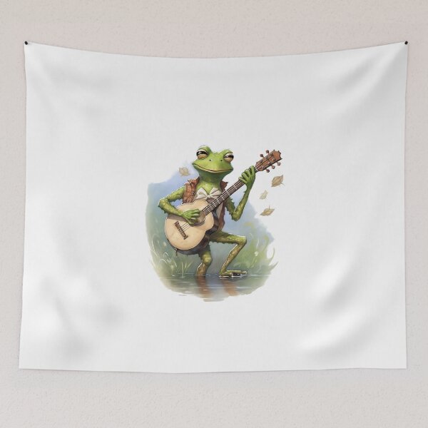 Item preview, Frog playing guitar in the water designed and sold by Remek-Design.