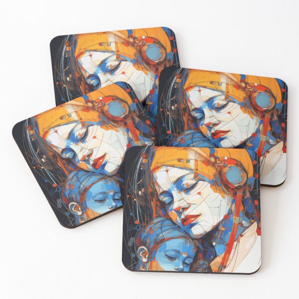 Item preview, Colorful Art Work Mother and Her Child designed and sold by DsignaStudio.