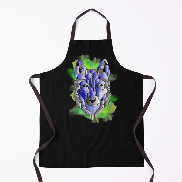 Item preview, Abstract blue wolfdog on splash green designed and sold by InverseArt.