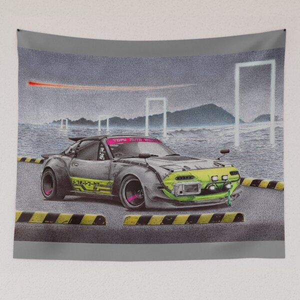 Item preview, Cyberpunk Mazda Miata MX-5. designed and sold by Car drawings by Pavlo Scherbatyuk.