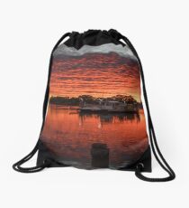 Ferry Sunrise Drawstring Bag
