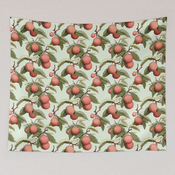 Item preview, Vintage Botanical Illustration of Lychee (Litchi chinensis), Seamless Pattern Design designed and sold by ShobulousStudio.