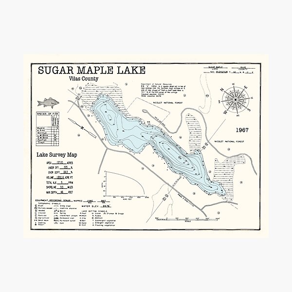 Item preview, Sugar Maple Lake WI Vilas County  designed and sold by Jean Plout.