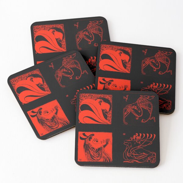 Item preview, Art Nouveau Vignettes - Red designed and sold by toydinosaur.