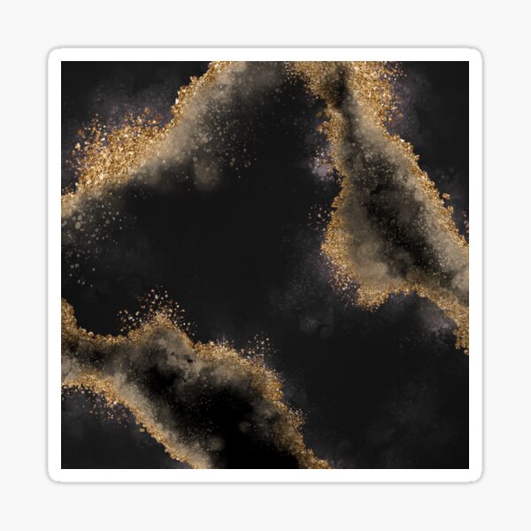 Item preview, Lustrous elegance Black Gold Marble Agate designed and sold by Hawa Shama.