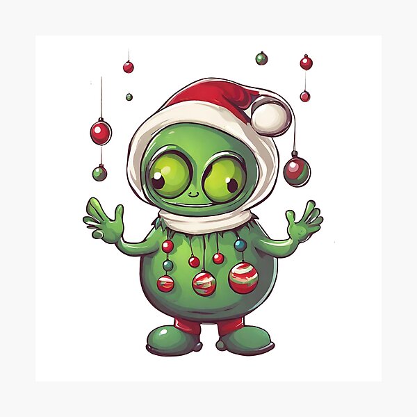 Item preview, Funny Christmas Alien  designed and sold by silviaol.