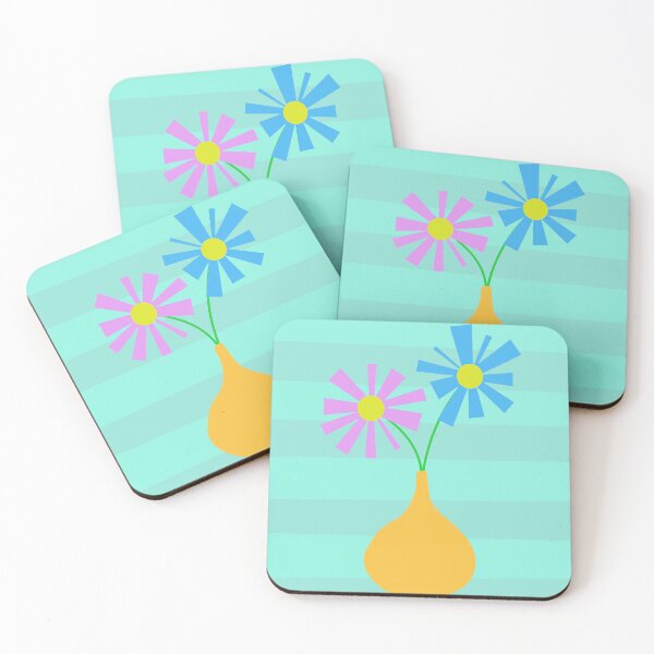 Item preview, Midcentury Modern Flowers designed and sold by FabPosters4Less.